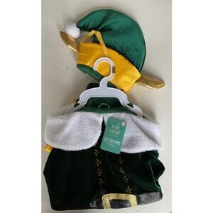 Christmas Dog Elf Costume Shirt w/Hat XXL